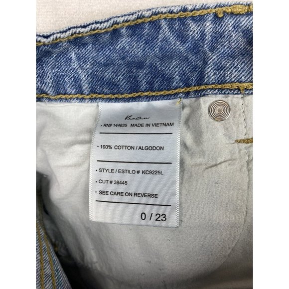 KanCan Shorts Womens Sz 0 23 Light Wash Denim Distressed High Rise worn once - Picture 10 of 12